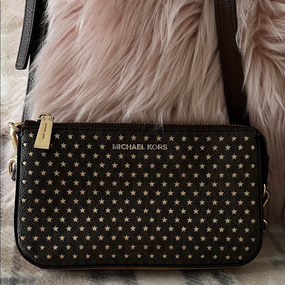 Michael Kors Dark Brown Star Crossbody Bag